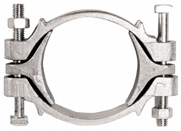 Dixon Valve & Coupling Double Bolt Clamp: Plated Iron - 988