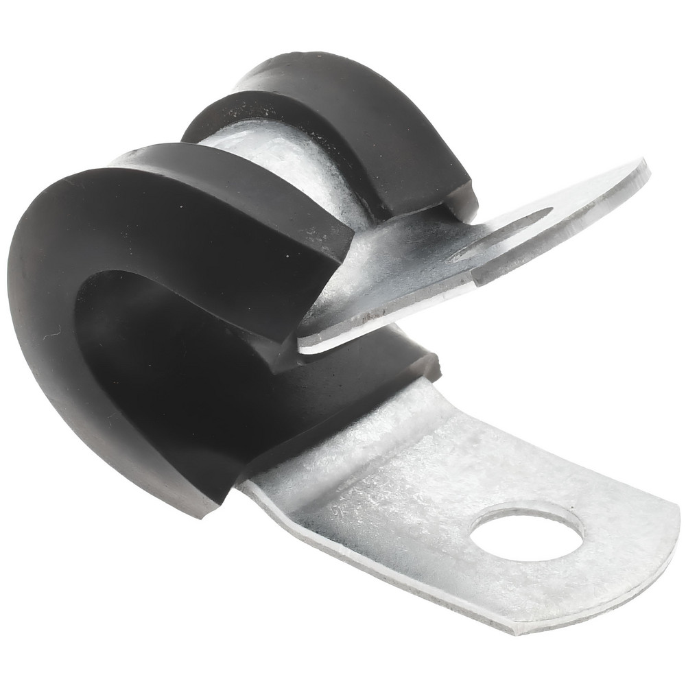 ZSI Cushion Clamp: 1/2" Pipe, 7/8" Tube, Polyamide, Black - QC14