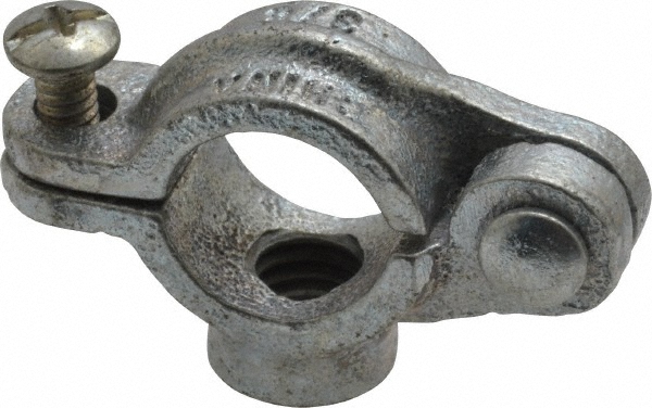 ZSI U-Bolt Clamp with Cushion: 2-1/2" Pipe, Steel, Electro-Galvanized Finish - UB2-1/2PA