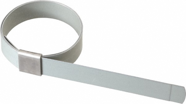 IDEAL TRIDON Band Clamp: Preformed Center Punch Type Clamps, 5/8" Wide, 0.025" Thick, Galvanized Steel - HBCP7
