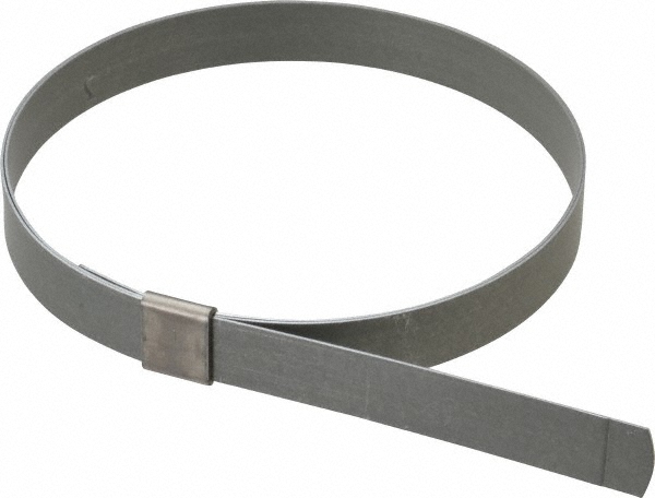 IDEAL TRIDON Band Clamp: Preformed Center Punch Type Clamps, 5/8" Wide, 0.03" Thick, Galvanized Steel - HBCP18