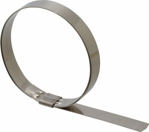 IDEAL TRIDON Band Clamp: Preformed Center Punch Type Clamps, 5/8" Wide, 0.03" Thick, Galvanized Steel - HBCP18