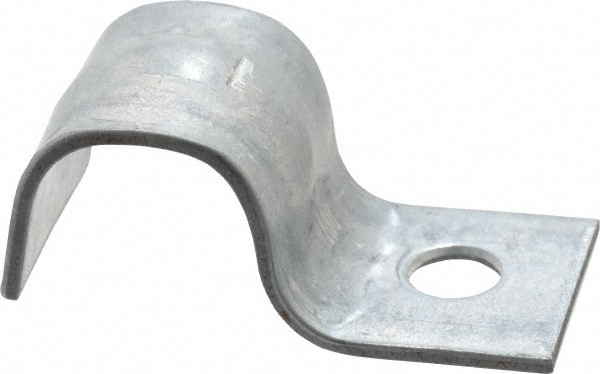 PRO-SOURCE Pipe or Conduit Strap: 3/8" Pipe, Carbon Steel, Electrogalvanized Finish, 1 Mount Hole - EGJD 18