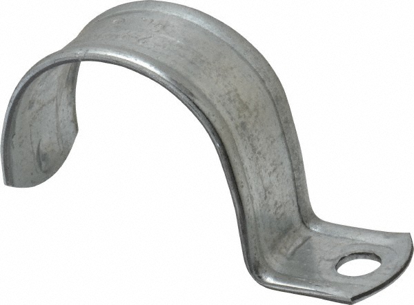 PRO-SOURCE Pipe or Conduit Strap: 3/8" Pipe, Carbon Steel, Electrogalvanized Finish, 1 Mount Hole - EGJD 18