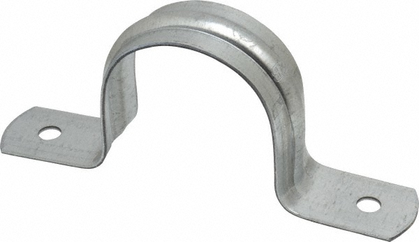 PRO-SOURCE Pipe or Conduit Strap: 3/8" Pipe, Carbon Steel, Electrogalvanized Finish, 1 Mount Hole - EGJD 18