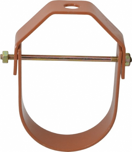 Empire Adjustable Clevis Hanger: 3" Pipe, 1/2" Rod, Carbon Steel, Copper-Plated - 110CTI0300