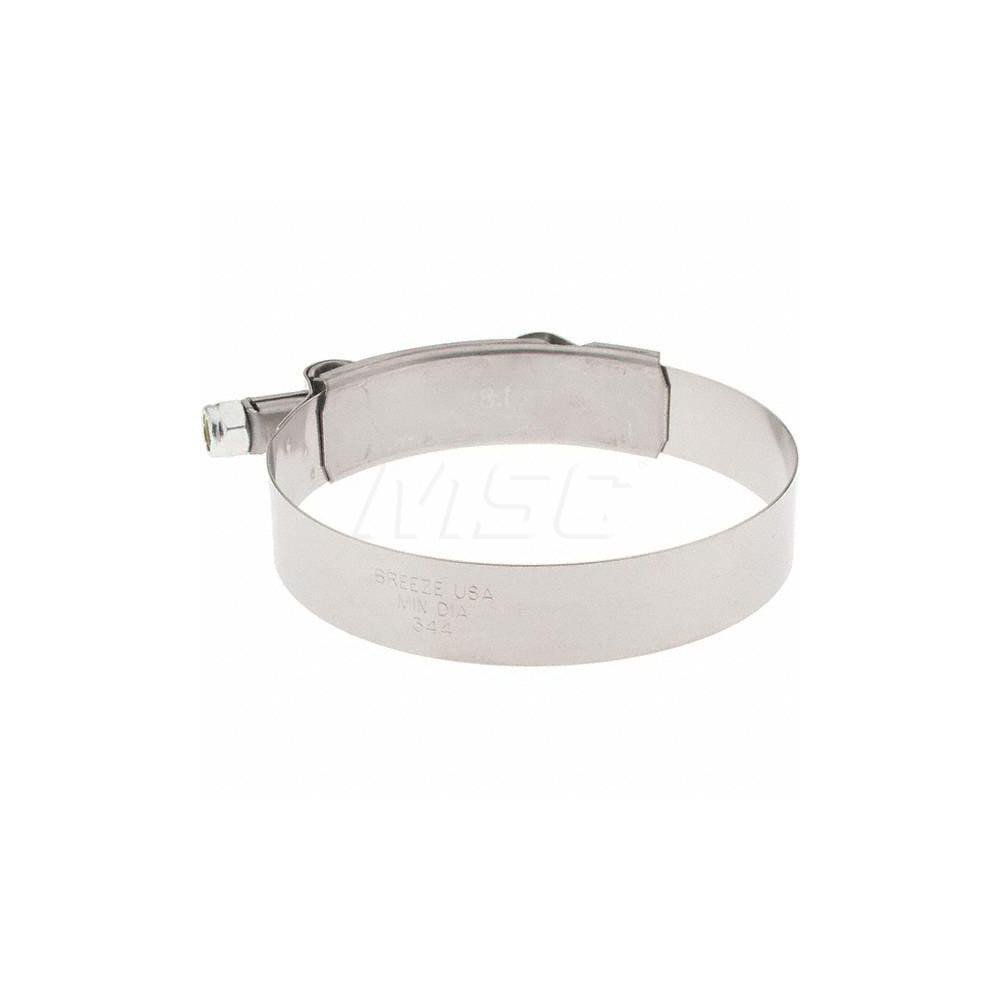Made in USA T-Bolt Hose Clamp: 3.44 to 3.75" Hose, 3/4" Wide, Stainless Steel - B9222-0344 BW