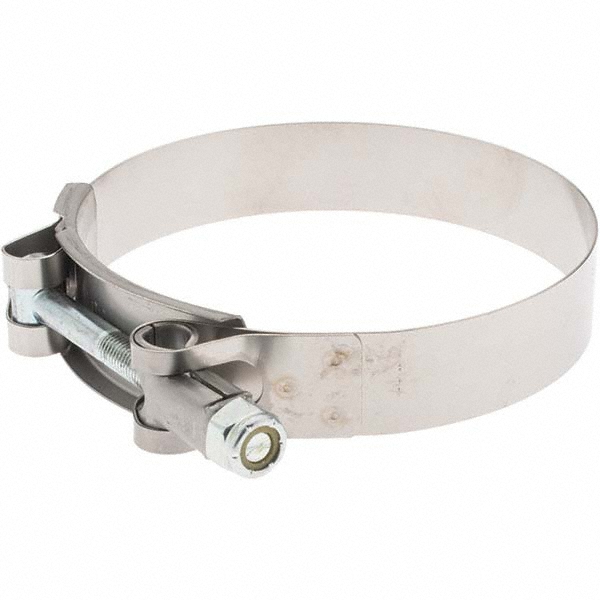 Made in USA T-Bolt Hose Clamp: 3.44 to 3.75" Hose, 3/4" Wide, Stainless Steel - B9222-0344 BW