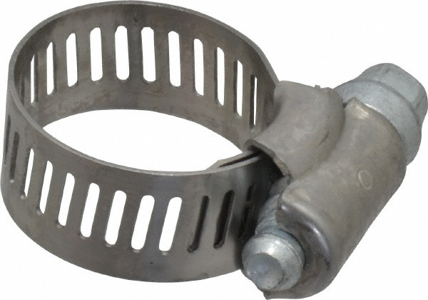 IDEAL TRIDON Worm Gear Clamp: SAE 224, 12-1/2 to 14-1/2" Dia, Stainless Steel Band - 670040224052