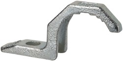 Thomas & Betts Pipe or Conduit Strap: 1-1/2" Pipe, 1-1/2" Tube, Steel, Hot-Dipped Galvanized Finish, 1 Mount Hole, Screw-On - 1280