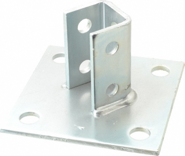 Cooper B-Line Strut Channel Post Base: Use with Cooper B-Line - Channel/Strut (All Sizes Except B62 & B72), 1/2" Bolt - 78101152693