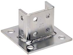Cooper B-Line Strut Channel Post Base: Use with Cooper B-Line - Channel/Strut (All Sizes Except B62 & B72), 1/2" Bolt - 78101152693