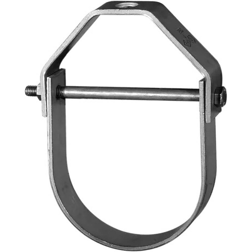Anvil U-Bolt Clamp: 5" Pipe, Carbon Steel - 0500320114