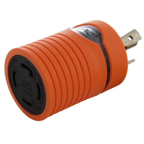 Ac Works Adapter L5-30P to L14-30R Hots Bridged 30A 125V to 30A 125/250V - ADL530L1430