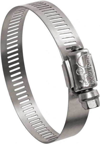 IDEAL TRIDON Worm Gear Clamp: SAE 6, 3/8 to 7/8" Dia, Stainless Steel Band - 6706550