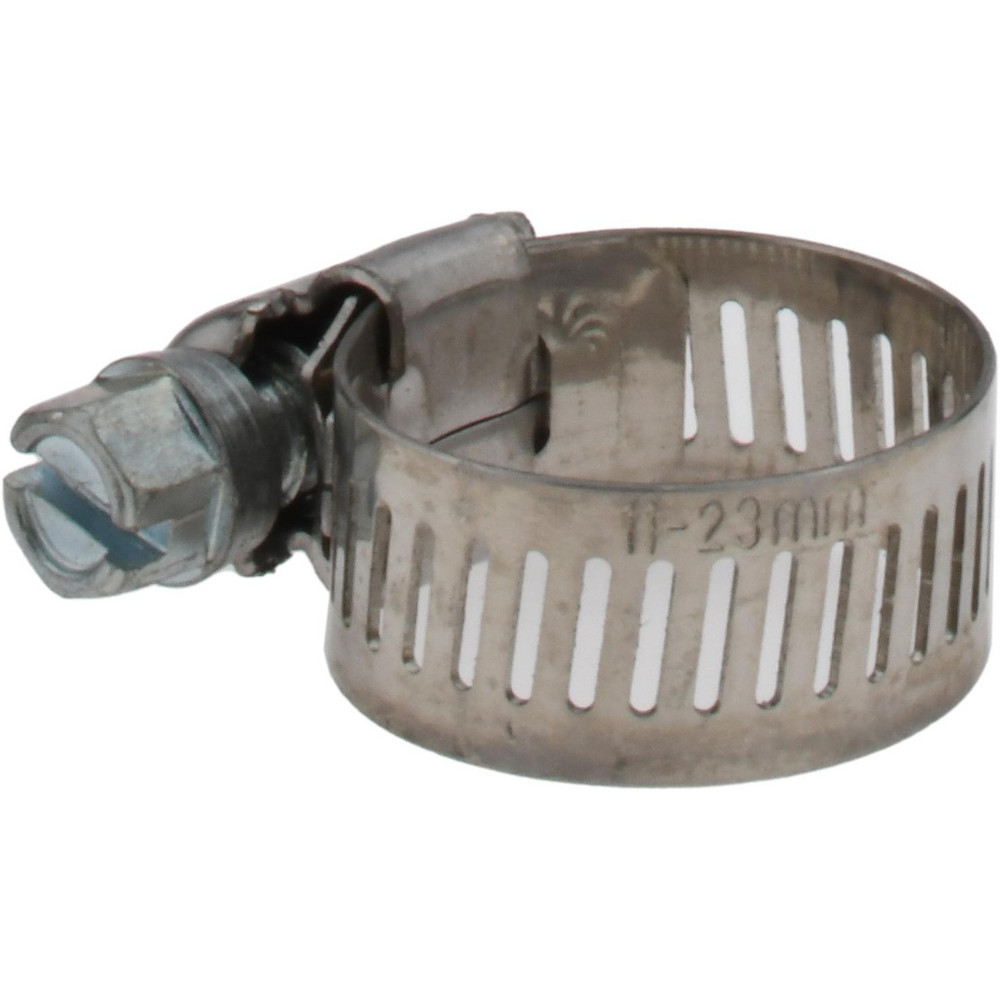 IDEAL TRIDON Worm Gear Clamp: SAE 6, 3/8 to 7/8" Dia, Stainless Steel Band - 6706550