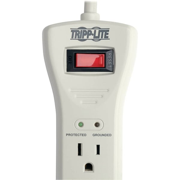 Tripp Lite Surge Protector, 7 Outlet, 2160 Joules, 7' Cord, White - TRPSUPER7