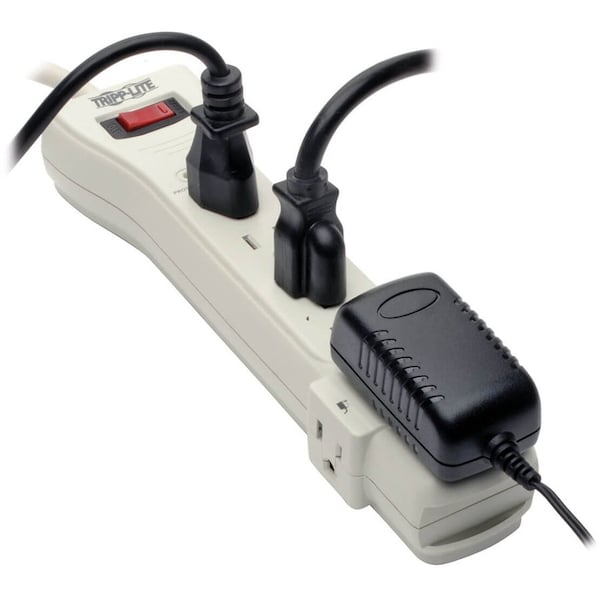 Tripp Lite Surge Protector, 7 Outlet, 2160 Joules, 7' Cord, White - TRPSUPER7