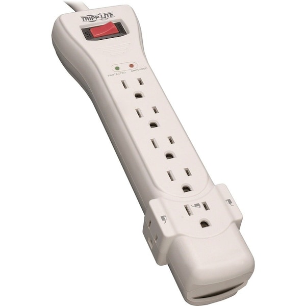 Tripp Lite Surge Protector, 7 Outlet, 2160 Joules, 7' Cord, White - TRPSUPER7