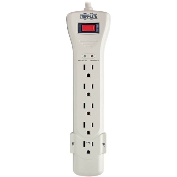 Tripp Lite Surge Protector, 7 Outlet, 2160 Joules, 7' Cord, White - TRPSUPER7
