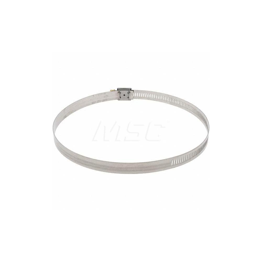 Made in USA Worm Gear Clamp: SAE 104, 4-1/8 to 7" Dia, Stainless Steel Band - 62104H BW