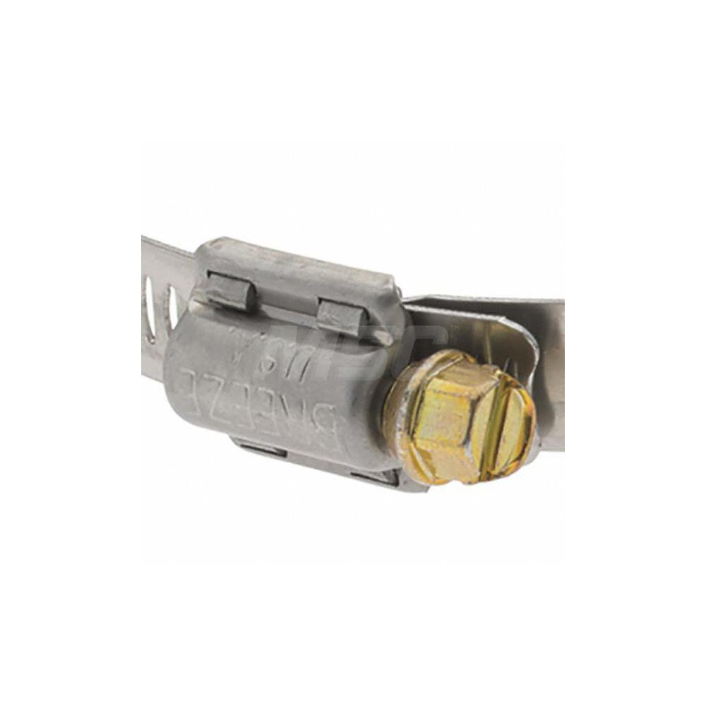 Made in USA Worm Gear Clamp: SAE 104, 4-1/8 to 7" Dia, Stainless Steel Band - 62104H BW