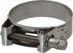 IDEAL TRIDON T-Bolt Spring Loaded Clamp: 3.5 to 3.813" Hose, 3/4" Wide, Stainless Steel - 300300350051
