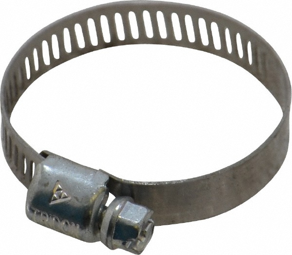 IDEAL TRIDON Worm Gear Clamp: SAE 16, 11/16 to 1-1/2" Dia, Carbon Steel Band - 300016706