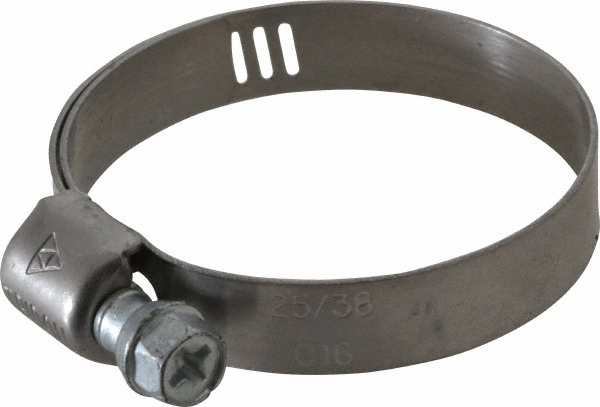 IDEAL TRIDON Worm Gear Clamp: SAE 16, 11/16 to 1-1/2" Dia, Carbon Steel Band - 300016706