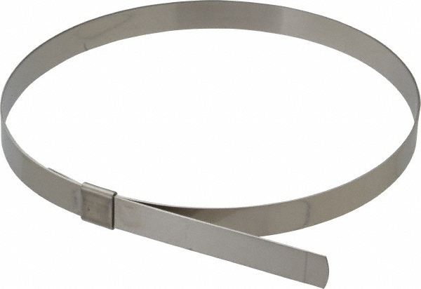 IDEAL TRIDON Band Clamp: Preformed Center Punch Type Clamps, 5/8" Wide, 0.025" Thick, 201  Stainless Steel - HBCP28S