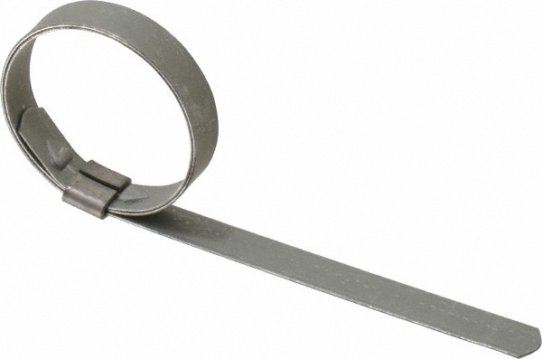 IDEAL TRIDON Band Clamp: Preformed Center Punch Type Clamps, 5/8" Wide, 0.025" Thick, 201  Stainless Steel - HBCP28S