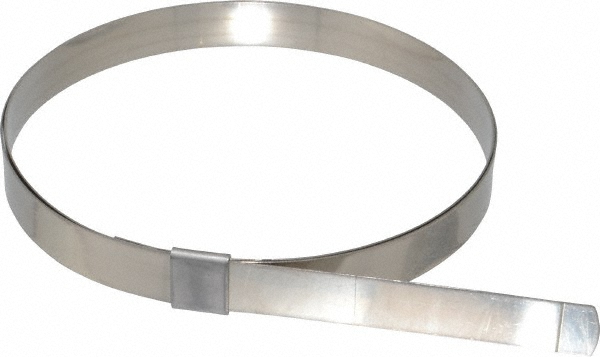 IDEAL TRIDON Band Clamp: Preformed Center Punch Type Clamps, 5/8" Wide, 0.025" Thick, 201  Stainless Steel - HBCP28S