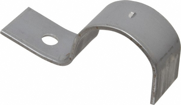 Empire Pipe or Conduit Strap: 1-1/4" Pipe, 1.66" Tube, Carbon Steel, Electrogalvanized Finish, 1 Mount Hole - 233G0125PK10