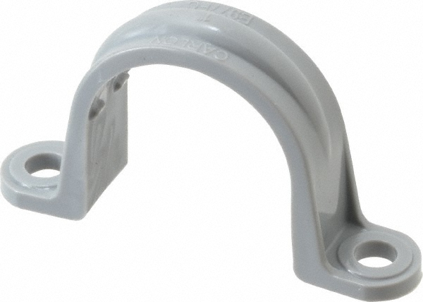 Empire Pipe or Conduit Strap: 1-1/4" Pipe, 1.66" Tube, Carbon Steel, Electrogalvanized Finish, 1 Mount Hole - 233G0125PK10