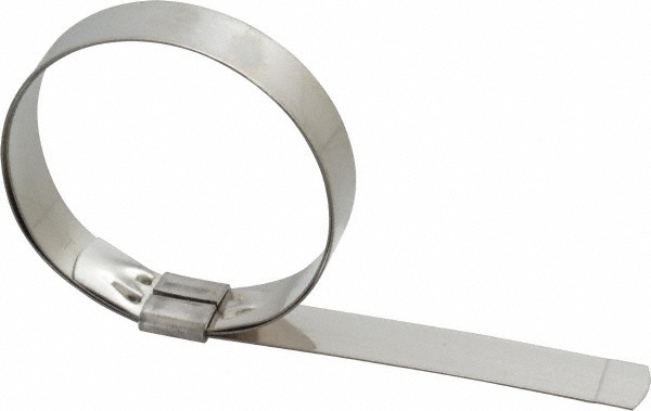 IDEAL TRIDON Band Clamp: Preformed J-Style Clamp, 3/4" Wide, 0.03" Thick, 201  Stainless Steel - HBJS213