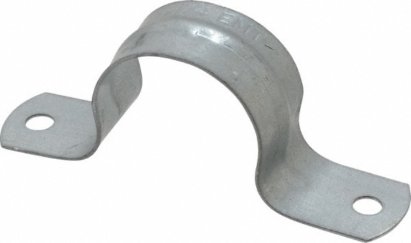 Thomas & Betts Pipe or Conduit Strap: 2" Pipe, 2" Tube, PVC, 2 Mount Holes, Screw-On - E977JC