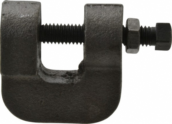 Empire C-Clamp with Locknut: 3/4" Flange Thickness, 2" Flange Width, 3/4" Rod - 23LB0075