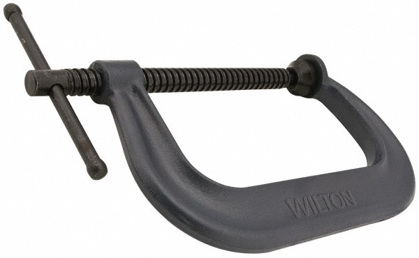 Empire C-Clamp with Locknut: 3/4" Flange Thickness, 2" Flange Width, 3/4" Rod - 23LB0075