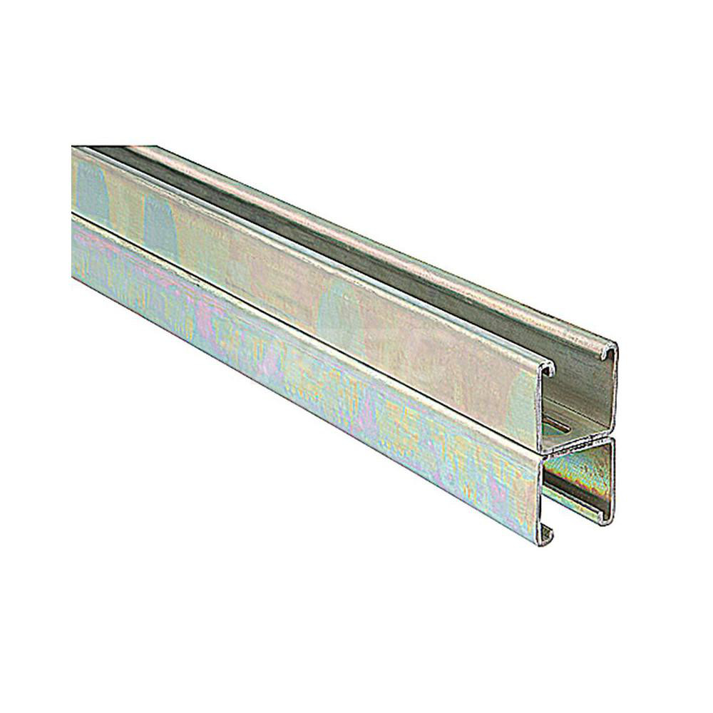 Thomas & Betts 10' Long x 1-5/8" Wide x 1-5/8" High, 12 Gauge, Strip Steel, Half Slot Framing Channel & Strut - A1202HS 10PG