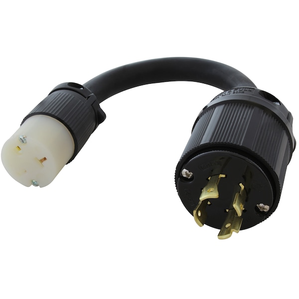 Ac Works 1FT L15-20P 3-Phase 20A 250V 4-Prong Plug to 6-15/20R 250V 15/20A T-Blade - L1520620-012