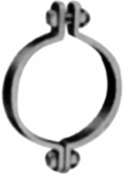 Anvil Medium Pipe Clamp: 1" Pipe, Carbon Steel, Black, Blue & Silver - 0500093539