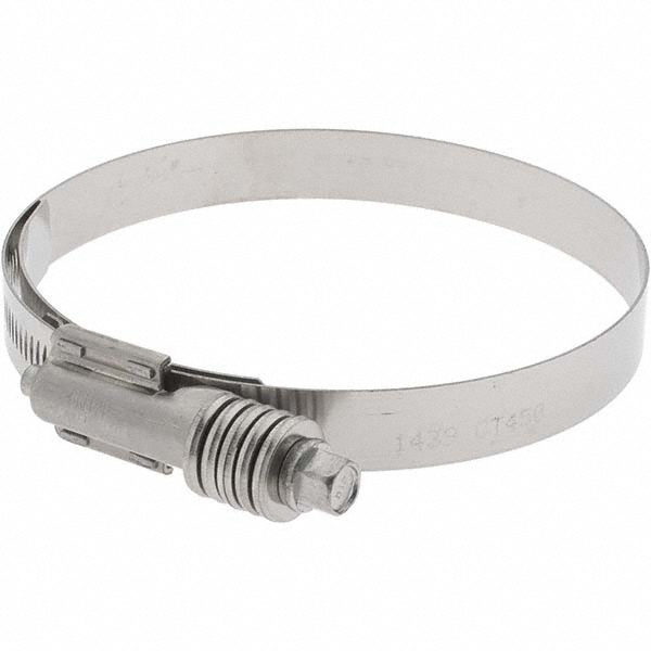 IDEAL TRIDON Worm Gear Clamp: SAE 72, 3-3/4 to 4-13/16" Dia, Stainless Steel Band - 372150072051