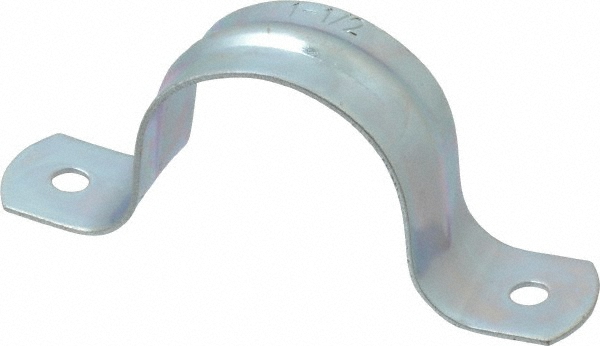 Empire Pipe, Conduit or Tube Strap: 2" Pipe, 2-3/8" Tube, Stainless Steel, 2 Mount Holes - 231SS0200
