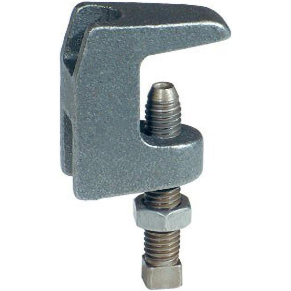 Anvil Beam Clamps & C-Clamps: Wide Throat C-Clamp, Ductile Iron, Plain, 500lbs. Top;250lbs. Bottom - 0560009169