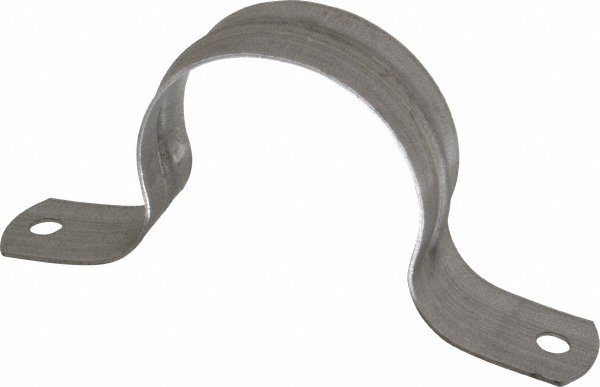 Thomas & Betts Pipe or Conduit Strap: 2" Pipe, 2" Tube, Steel, Zinc Finish, 2 Mount Holes, Screw-On - TS906