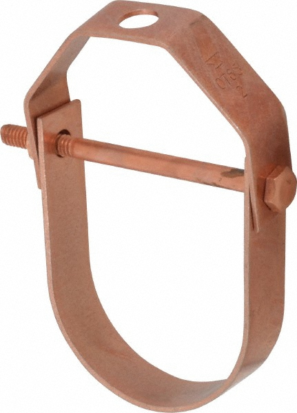 Anvil Adjustable Clevis Hanger: 2" Pipe, 3/8" Rod, Carbon Steel, Copper-Plated - 0560406555