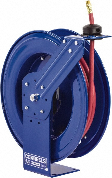 CoxReels Hose Reel with Hose: 1/2" ID Hose x 75', Spring Retractable - SH-N-475