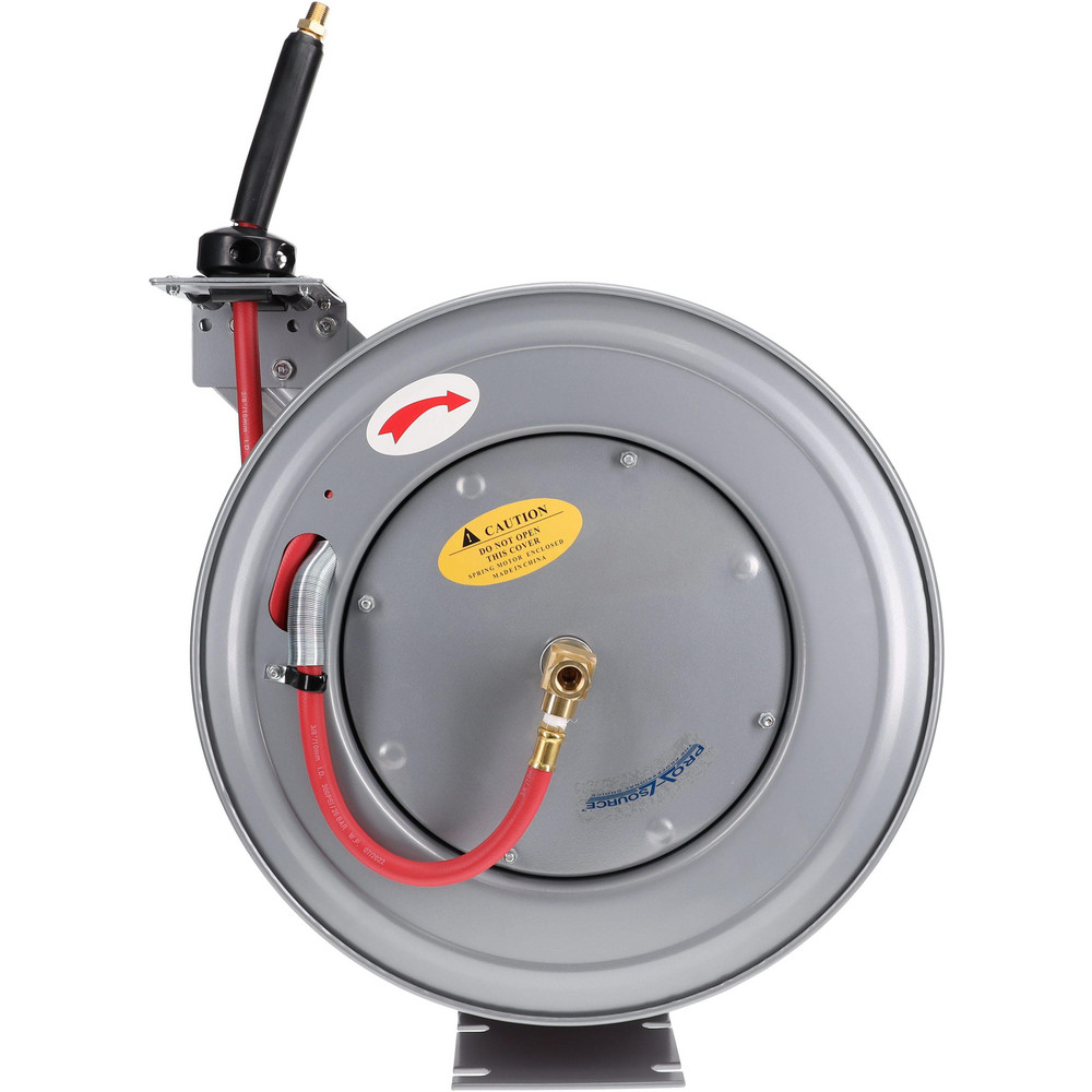 PRO-SOURCE Hose Reel with Hose: 1/4" ID Hose x 15', Spring Retractable - 2857521525PRO