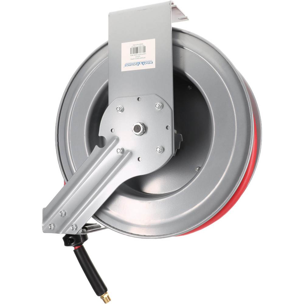 PRO-SOURCE Hose Reel with Hose: 1/2" ID Hose x 75', Spring Retractable - 2810057510PRO