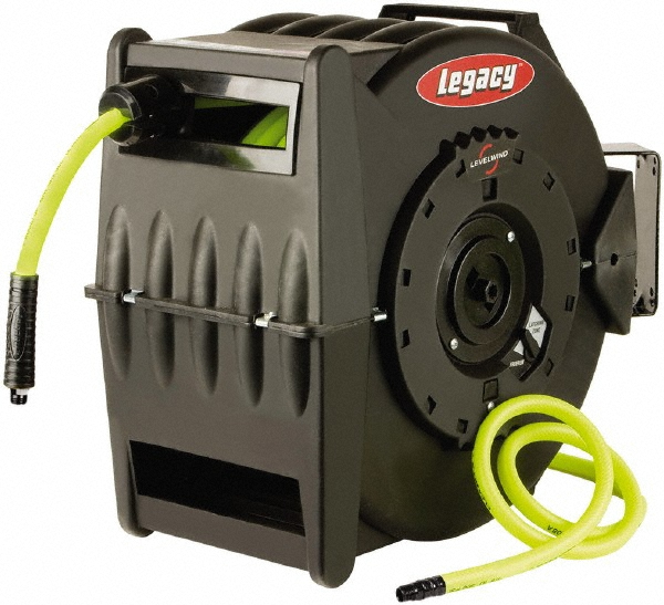 Legacy Hose Reel with Hose: 3/8" ID Hose x 75', Spring Retractable - L8306FZ